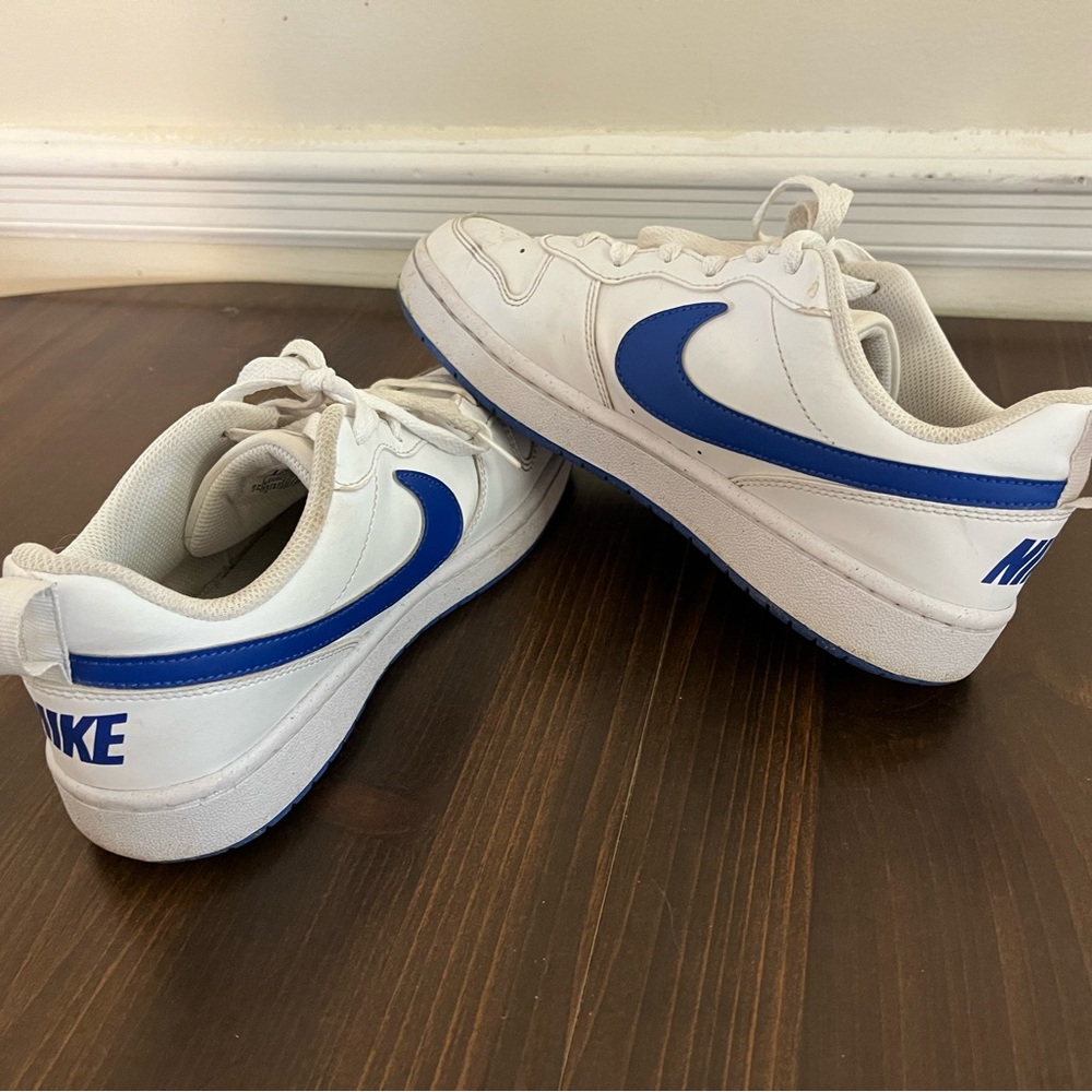 Nike Kids White and Blue Sneakers